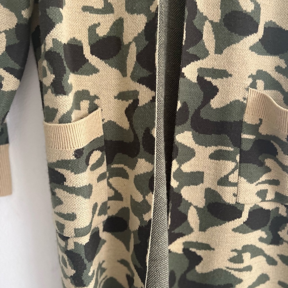 Attitudes by Renee Camouflage Open Cardigan - Picture 7 of 14